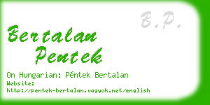 bertalan pentek business card